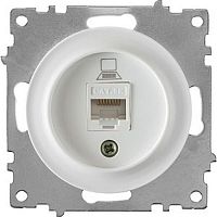 Розетка компьютерная без рамки OneKeyElectro Florence 1-м. RJ45 5e белый картинка